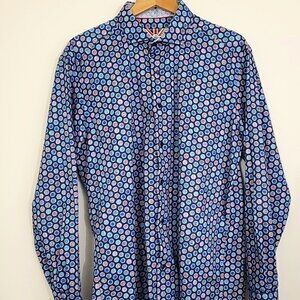 7 Downie St. -  17 1/2  -  Multi colour polka dots